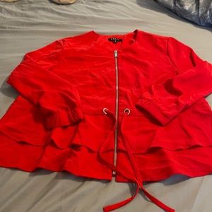 Gorgeous double peplum zip up jacket